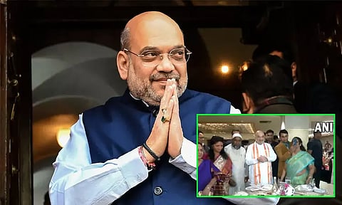 பத்ம விருது பெற்றவர்களை நேரில் சந்தித்து இரவு விருந்தளித்து, உபசரித்த மத்திய மந்திரி அமித்ஷா