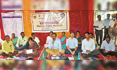 உலக தண்ணீர் தினத்தையொட்டி கிராம சபை கூட்டத்தில் கலெக்டர் பங்கேற்பு