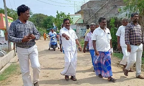 புதிய சாலைகள் அமைக்க அளவீடு செய்யும் பணி