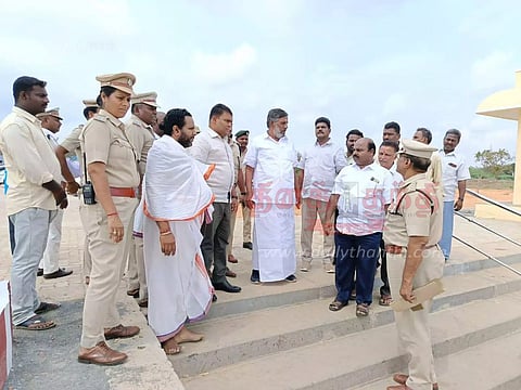 சங்கராபரணி ஆற்றங்கரையில் பாதுகாப்பு ஏற்பாடுகள்