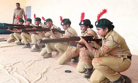 தேசிய மாணவர் படையினர் 445 பேருக்கு சான்றிதழ் தேர்வு