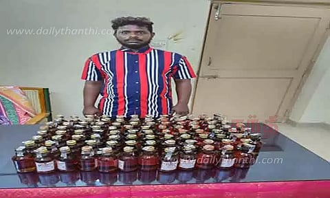 மதுபாட்டில்கள் பறிமுதல்