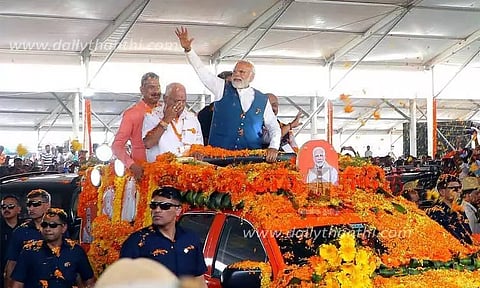 நான் உங்களுக்கு சேவை செய்வதற்கு வலுவான பா.ஜனதா ஆட்சியை தாருங்கள்; பிரதமர் மோடி பரபரப்பு பேச்சு