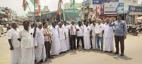 பாலக்கோட்டில்காங்கிரஸ் கட்சியினர் ஆர்ப்பாட்டம்