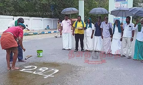 விவசாயிகள் நூதன போராட்டம்