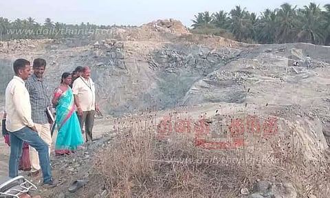 கல்குவாரிகளில் கனிம வளத்துறை அதிகாரிகள் ஆய்வு