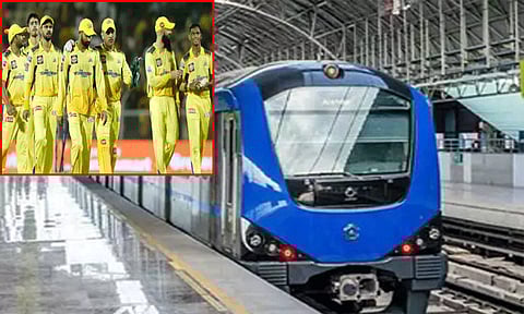 சேப்பாக்கத்தில் சி.எஸ்.கே. விளையாடும் போட்டியை காண செல்பவர்களுக்கு மெட்ரோவில் இலவச பயணம்.!