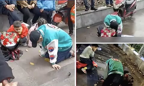 பிரிந்து போன காதலி; மீண்டும் சேர 21 மணிநேரம் மண்டியிட்டு, கெஞ்சிய காதலர்... அடுத்து நடந்தது என்ன?