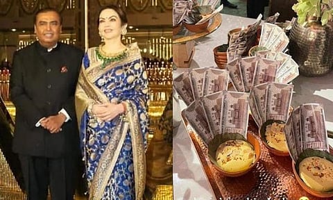 நீடா அம்பானி கலாசார மைய விழாவில் டிஷ்யூ பேப்பருக்கு பதிலாக, ரூ.500 நோட்டுகள் பயன்படுத்தப்பட்டதா...? உண்மை என்ன...?