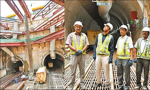 மெட்ரோ ரெயில் கட்டுமான பணிகளை இறையன்பு ஆய்வு