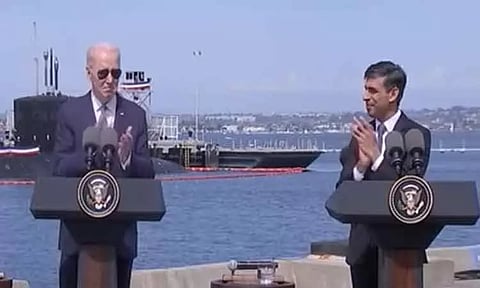 இங்கிலாந்து பிரதமர் ரிஷி சுனக்கை சந்திக்கும் அமெரிக்க அதிபர் ஜோ பைடன்