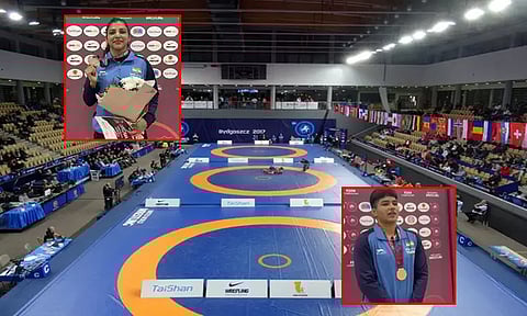 ஆசிய மல்யுத்த சாம்பியன்ஷிப் போட்டிகள்; பதக்கம் வென்ற இந்திய வீராங்கனைகள்