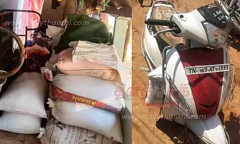 1,000 கிலோ ரேஷன் அரிசியை வீட்டில் பதுக்கிய 4 பேர் கைது