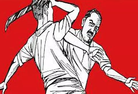 கட்டிட தொழிலாளிக்கு அரிவாள் வெட்டு