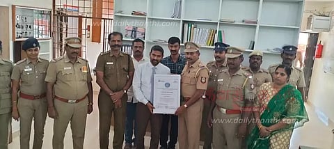 ஆரணி நகர போலீஸ் நிலையத்திற்கு ஐ.எஸ்.ஓ. தரச்சான்று