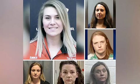 அமெரிக்காவில் பள்ளி வளாகத்திலேயே மாணவர்களுடன் உல்லாசம்: 6 பெண் ஆசிரியர்கள் கைது