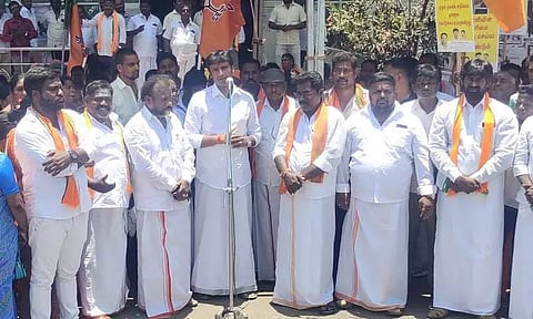 சிறுமி பாலியல் பலாத்காரம் செய்யப்பட்டதை கண்டித்துவிருத்தாசலத்தில், பா.ஜ.க.வினர் கண்டன ஆர்ப்பாட்டம்