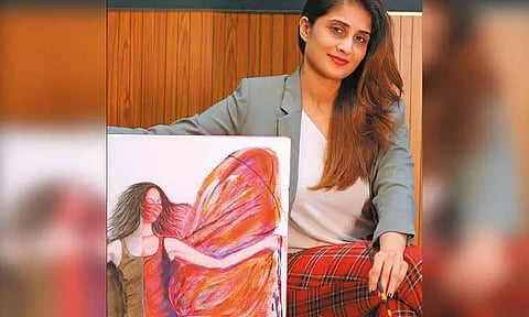 ஓவியராக மாறிய நடிகை ஷாம்லி