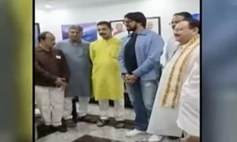 பா.ஜ.க. தேசிய தலைவர் ஜே.பி.நட்டாவுடன் நடிகர் கிச்சா சுதீப் சந்திப்பு