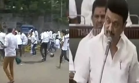 அ.தி.மு.க. தலைமை அலுவலகத்தில் நடந்த மோதல் - சட்டப்பேரவையில் காரசார விவாதம்