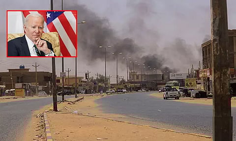 சூடானில் இருந்து ராணுவ வீரர்கள் உதவியுடன் அமெரிக்க தூதரக அதிகாரிகள் வெளியேற்றம்; அதிபர் பைடன்