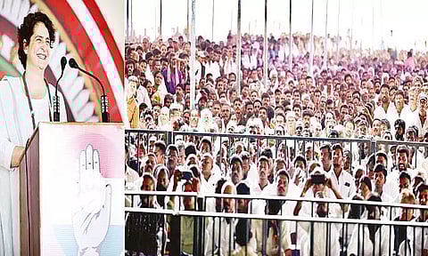 காநாடகத்தில் ரூ.1½ லட்சம் கோடியை கொள்ளையடித்த பா.ஜனதா அரசு - பிரியங்கா காந்தி