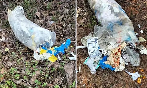 கடலூர் அருகே விளைநிலங்களில்மூட்டை மூட்டையாக கொட்டப்பட்டுள்ள மருத்துவ கழிவுகள்அப்புறப்படுத்த பொதுமக்கள் கோரிக்கை