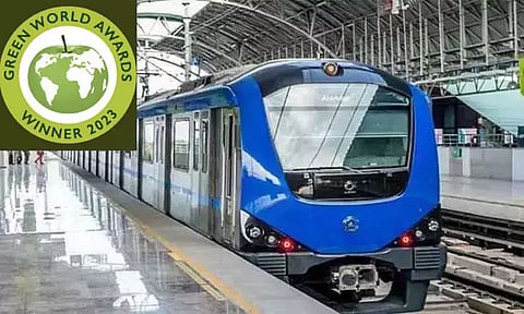 அமெரிக்காவில் நடைபெற்ற விழாவில் சென்னை மெட்ரோ ரெயில் நிறுவனத்திற்கு பசுமை விருது