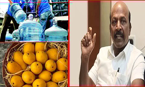 வாட்டர் கேன் மற்றும் பழங்கள் விற்பனை: சுகாதாரத்துறை அதிகாரிகளுக்கு அமைச்சர் அதிரடி உத்தரவு