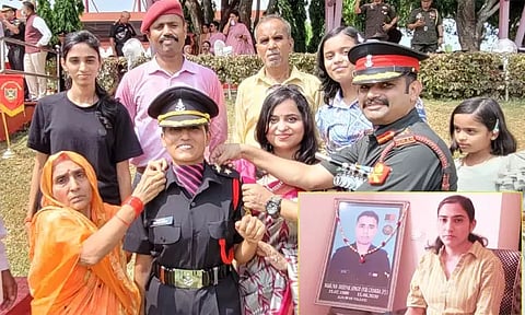 கல்வான் மோதலில் வீரமரணமடைந்த ராணுவ வீரரின் மனைவி ராணுவ அதிகாரியானார்...!