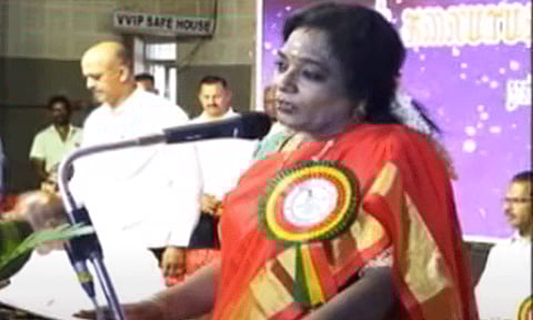 "தமிழ்த்தாய் வாழ்த்தை வைத்தே பல அரசியல் நடக்கிறது"- தமிழிசை சௌந்தரராஜன் பரபரப்பு பேச்சு