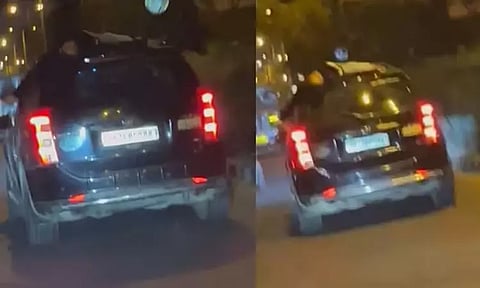 டெல்லியில் அதிர்ச்சியூட்டும் சம்பவம் விபத்தில் பலியானவரின் உடல் காரின் மேற்கூரையில் விழுந்தது3 கி.மீ. தூரம் கடந்துசென்று உடலை சாலையோரம் வீசிய கொடுமை