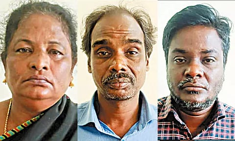 கொரட்டூர் அருகே ஆள்மாறாட்டம் செய்து ரூ.1 கோடி நிலம் மோசடி - பெண் உள்பட 3 பேர் கைது