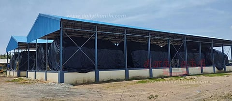 திறந்தவெளி நெல் சேமிப்பு கிடங்கு பயன்பாட்டுக்கு வந்தது