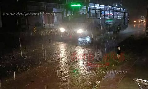கடையநல்லூர் பகுதியில் பலத்த மழை