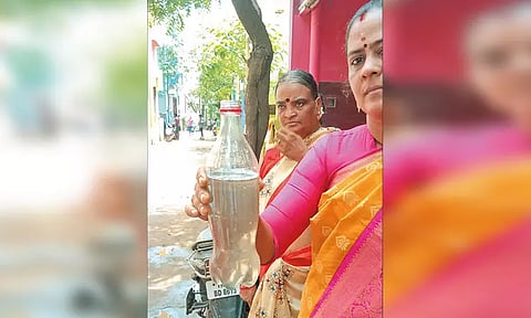 வியாசர்பாடி பகுதியில் குடிநீருடன் கழிவுநீர் கலந்து வருவதாக பொதுமக்கள் புகார்