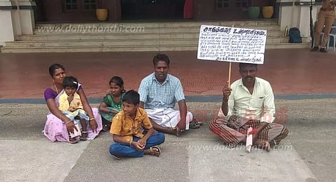 விவசாயி குடும்பத்துடன் உண்ணாவிரதம்