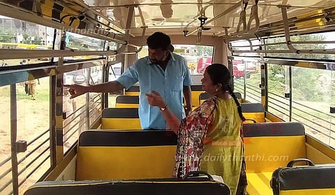 பள்ளி வாகனங்கள் ஆய்வு