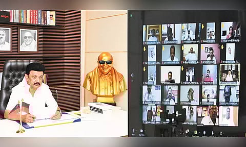 நாடாளுமன்ற தேர்தலில் 40 தொகுதிகளிலும் தி.மு.க. வெற்றி பெற பாடுபடுவோம் - நிர்வாகிகள் கூட்டத்தில் முதல்-அமைச்சர் மு.க.ஸ்டாலின் அறிவுறுத்தல்