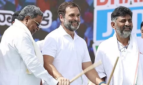 கர்நாடக முதல்-மந்திரி யார்? தனித்தனியாக ராகுல் காந்தியை சந்திக்கும் சித்தராமையா, டி.கே.சிவக்குமார்