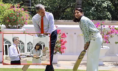 முன்னாள் இந்திய மகளிர் கிரிக்கெட் கேப்டனுடன் கிரிக்கெட் விளையாடிய அமெரிக்க தூதர்