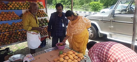 காரிமங்கலம் பகுதியில்செயற்கை முறையில் பழுக்க வைத்த 400 கிலோ மாம்பழம் பறிமுதல்