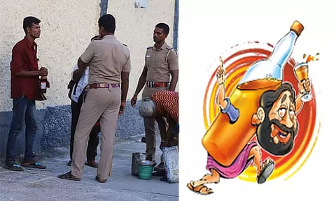 சாராய பாக்கெட்டுகளை கேட்டு போலீசாரிடம் கண்ணீர் விட்டு கெஞ்சிய மதுபிரியர்கள்...!