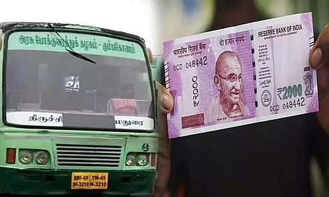 ரூ.2,000 நோட்டுகளை பஸ்களில் பயணிகள் மாற்றலாம் - போக்குவரத்துறை