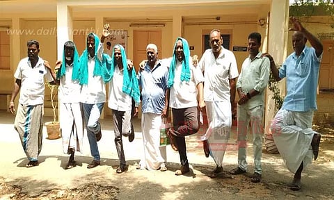 விவசாயிகள் நூதன போராட்டம்