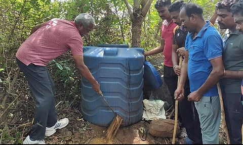 4000 லிட்டர் சாராய ஊறல் அழிப்பு