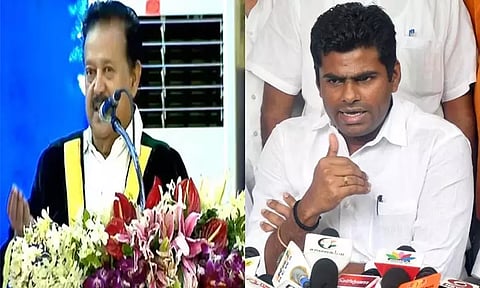 தமிழ் வளர்ச்சிக்கு யார் காரணம்? அண்ணாமலையோடு நேரடியாக விவாதிக்க தயார் - அமைச்சர் பொன்முடி