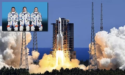 சாதாரண குடிமகன் உள்பட 3 பேரை விண்வெளிக்கு அனுப்பிய சீனா