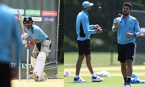 உலக டெஸ்ட் சாம்பியன்ஷிப் இறுதிப்போட்டி - தீவிர பயிற்சியில் இந்திய அணி வீரர்கள்..!