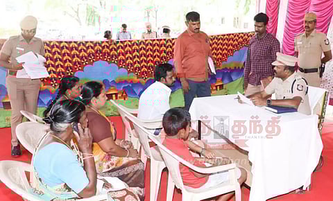 தர்மபுரியில் காவல்துறை சார்பில்பொதுமக்கள் குறைதீர்க்கும் முகாம்111 மனுக்கள் மீது உடனடி தீர்வு